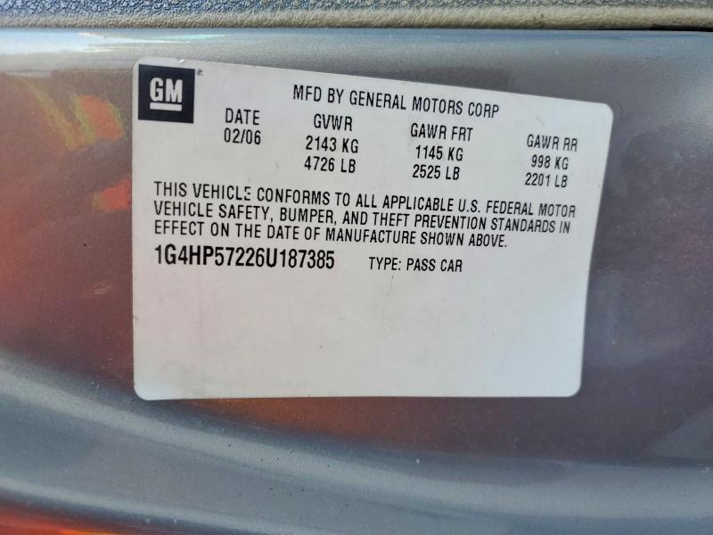 Aukcja sprzedaży 2006 Buick Lucerne, vin: 1G4HP57226U187385, numer aukcji: 73197665