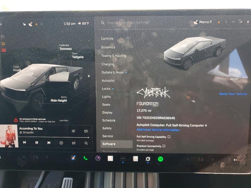Aukcja sprzedaży 2024 Tesla Cybertruck, vin: 7G2CEHED9RA036545, numer aukcji: 74796315