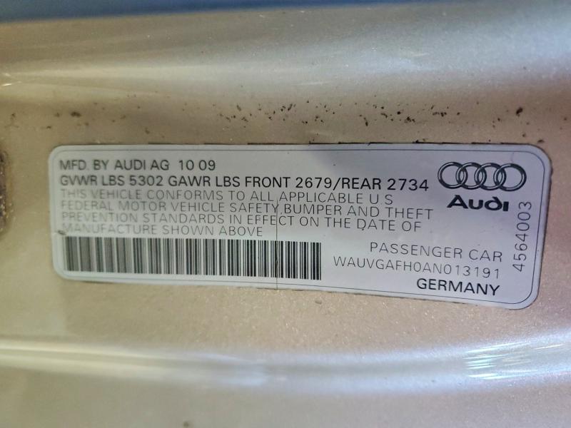 Aukcja sprzedaży 2010 Audi S5 Prestig, vin: WAUVGAFH0AN013191, numer aukcji: 75484265