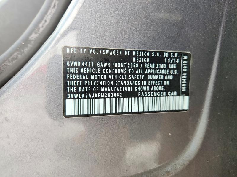 Aukcja sprzedaży 2015 Volkswagen Jetta, vin: 3VWLA7AJ9FM263682, numer aukcji: 72169085