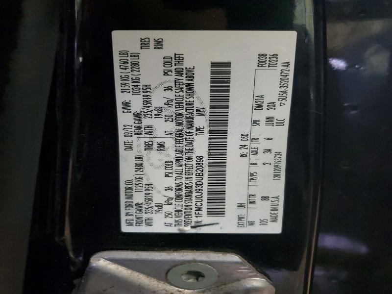 Продаж на аукціоні авто 2013 Ford Escape, vin: 1FMCU0J93DUB20898, номер лоту: 99480465