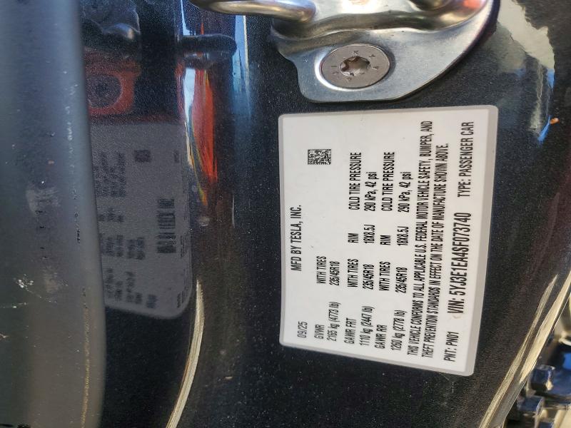 Продаж на аукціоні авто 2025 Tesla Model 3, vin: 5YJ3E1EA4SF073740, номер лоту: 99548345