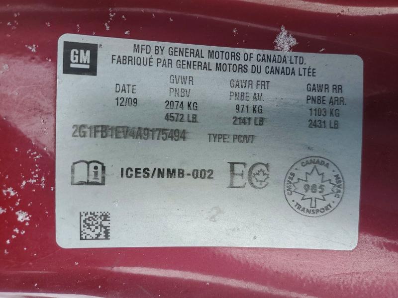 Продаж на аукціоні авто 2010 Chevrolet Camaro Lt, vin: 2G1FB1EV4A9175494, номер лоту: 74421855