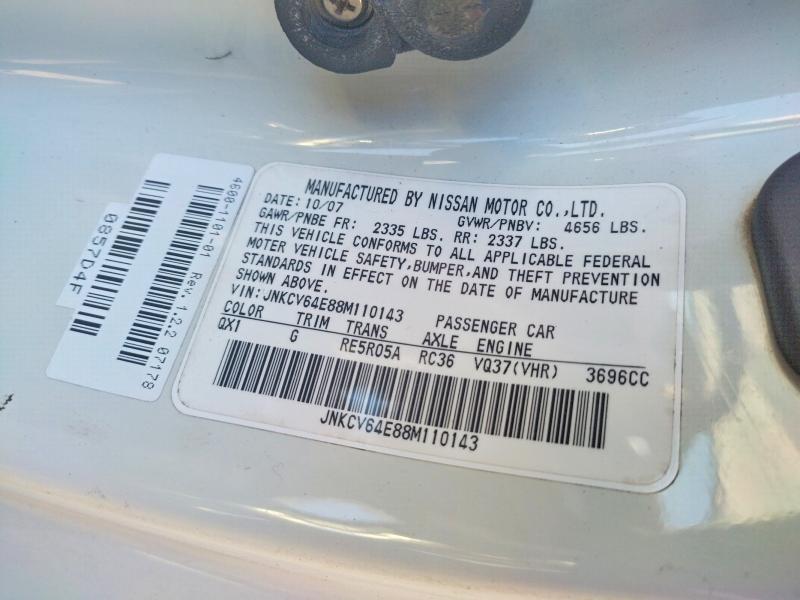 Продажа на аукционе авто 2008 Infiniti G37 Base, vin: JNKCV64E88M110143, номер лота: 74690615