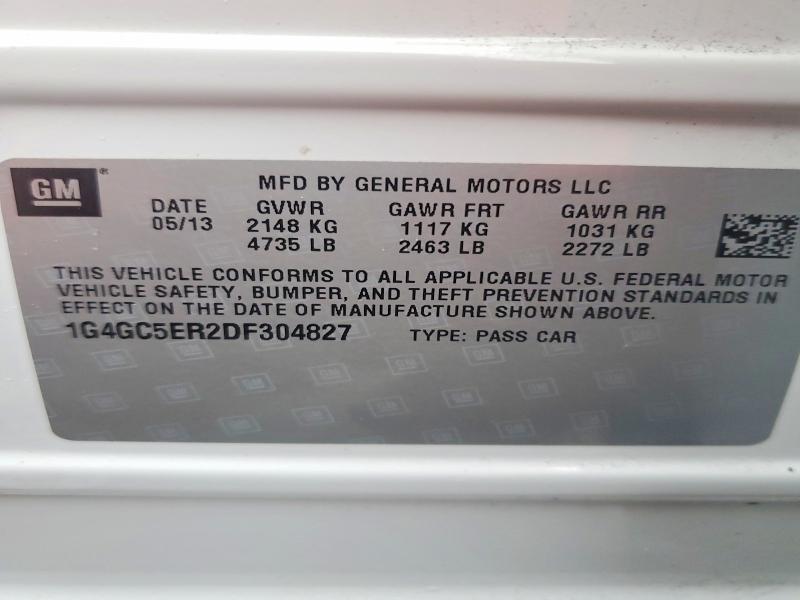 Aukcja sprzedaży 2013 Buick Lacrosse, vin: 1G4GC5ER2DF304827, numer aukcji: 74135635