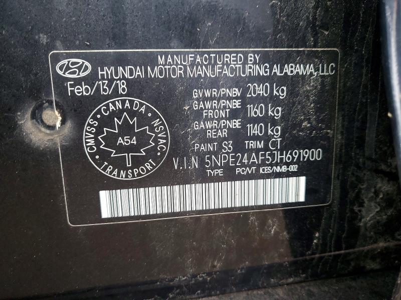 Aukcja sprzedaży 2018 Hyundai Sonata, vin: 5NPE24AF5JH691900, numer aukcji: 72199445