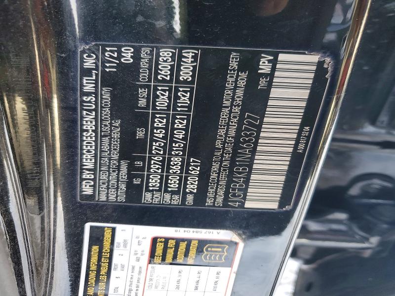 Продаж на аукціоні авто 2022 Mercedes-benz Gle, vin: 4JGFB4KB1NA633727, номер лоту: 73188725