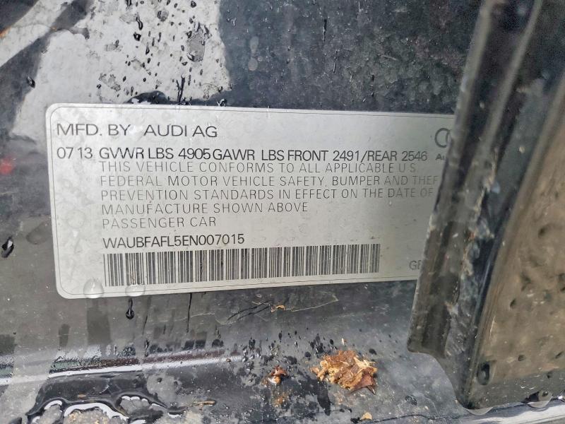 Aukcja sprzedaży 2014 Audi A4, vin: WAUBFAFL5EN007015, numer aukcji: 98965505