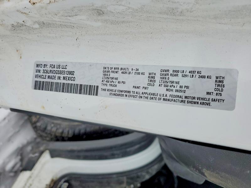 74234385 :رقم المزاد ، 3C6LRVDG5SE513902 vin ، 2025 Ram Promaster مزاد بيع
