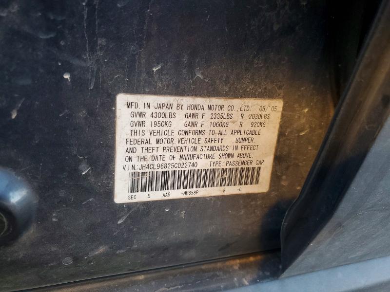 Продажа на аукционе авто 2005 Acura Tsx, vin: JH4CL96825C022740, номер лота: 73499945