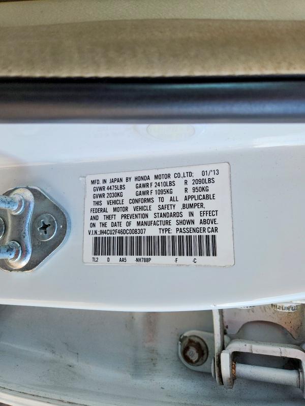 2013 Acura Tsx მანქანა იყიდება აუქციონზე, vin: JH4CU2F46DC008307, აუქციონის ნომერი: 74136595