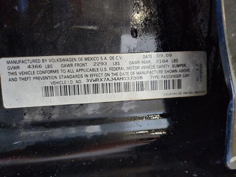 Продажа на аукционе авто 2010 Volkswagen Jetta Se, vin: 3VWRX7AJ4AM037308, номер лота: 72764115