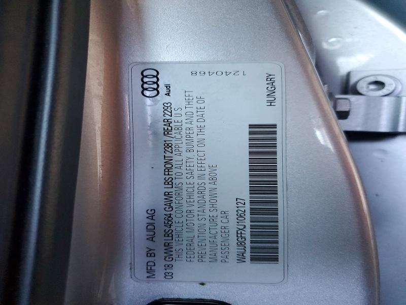 Продажа на аукционе авто 2018 Audi A3, vin: WAUJ8GFFXJ1062127, номер лота: 72171485