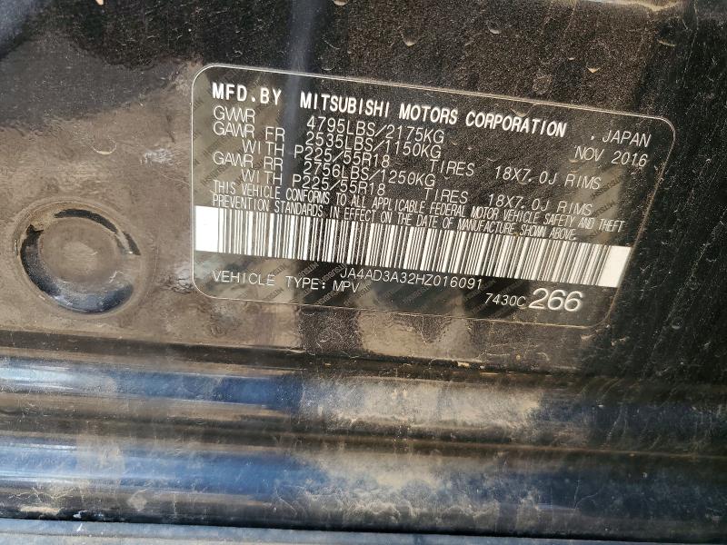 Продаж на аукціоні авто 2017 Mitsubishi Outlander, vin: JA4AD3A32HZ016091, номер лоту: 75491945