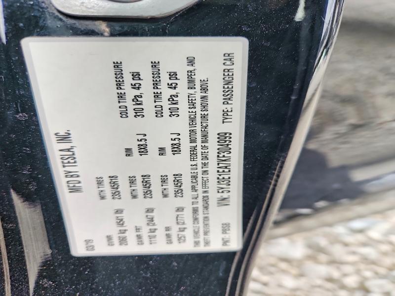 Продаж на аукціоні авто 2019 Tesla Model 3, vin: 5YJ3E1EA7KF304999, номер лоту: 74922665