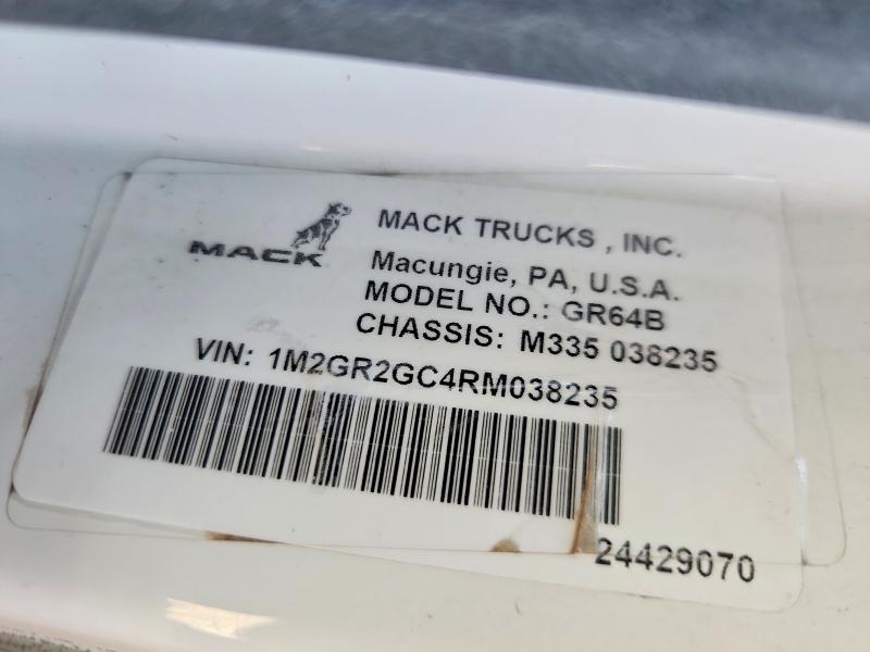 Продажа на аукционе авто 2024 Mack Granite, vin: 1M2GR2GC4RM038235, номер лота: 97545435