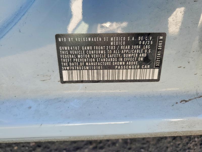 74099865 :رقم المزاد ، 3VW7X7BU2SM110161 vin ، 2025 Volkswagen Jetta مزاد بيع