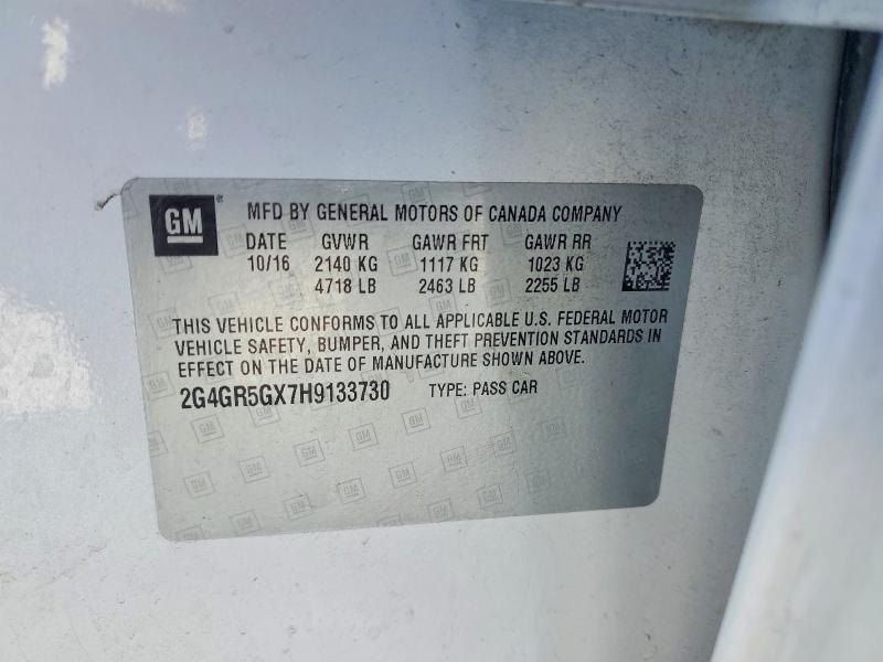 Продаж на аукціоні авто 2017 Buick Regal, vin: 2G4GR5GX7H9133730, номер лоту: 74279135