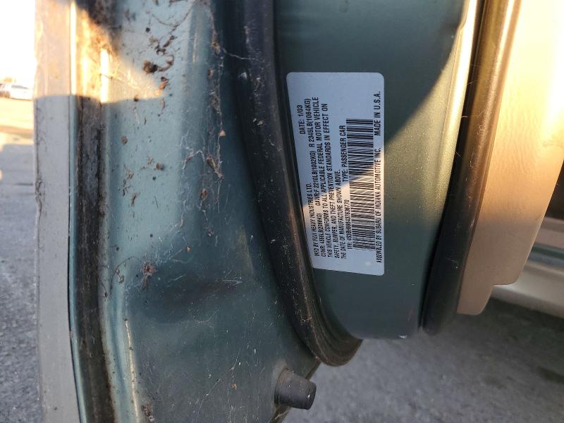 74590695 :رقم المزاد ، 4S3BH686437636770 vin ، 2003 Subaru Legacy مزاد بيع
