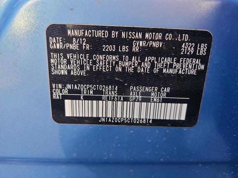 Продаж на аукціоні авто 2012 Nissan Leaf Sv, vin: JN1AZ0CP5CT026814, номер лоту: 74852335
