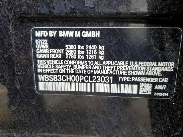 74041365 :رقم المزاد ، WBS83CH00PCL23031 vin ، 2023 Bmw M5 مزاد بيع
