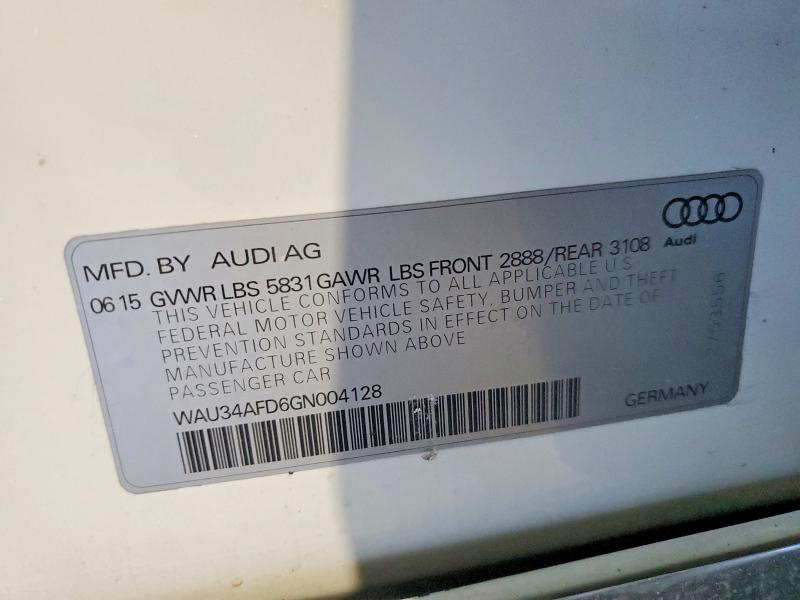 74038125 :رقم المزاد ، WAU34AFD6GN004128 vin ، 2016 Audi A8 مزاد بيع