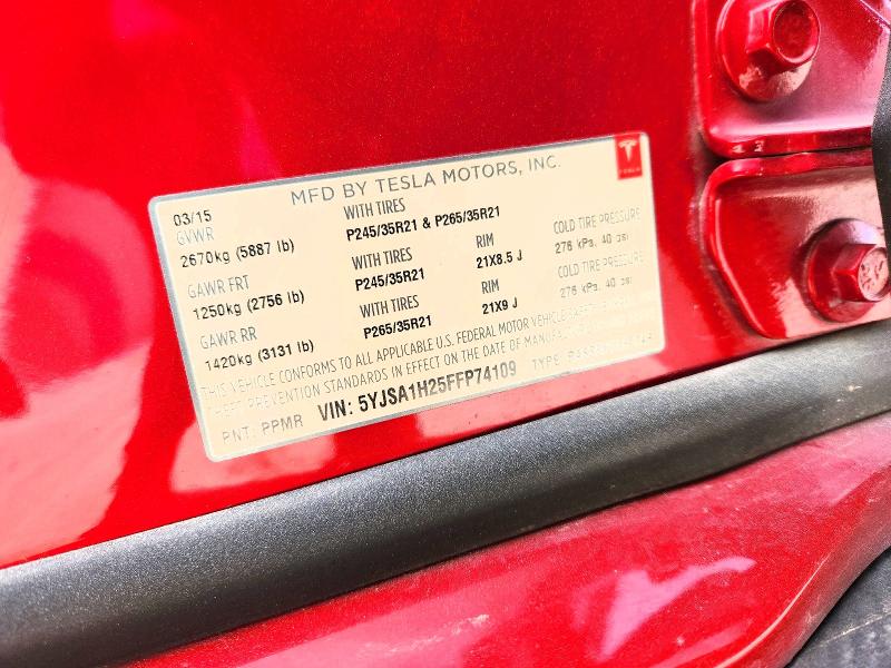 Aukcja sprzedaży 2015 Tesla Model S, vin: 5YJSA1H25FFP74109, numer aukcji: 72764035