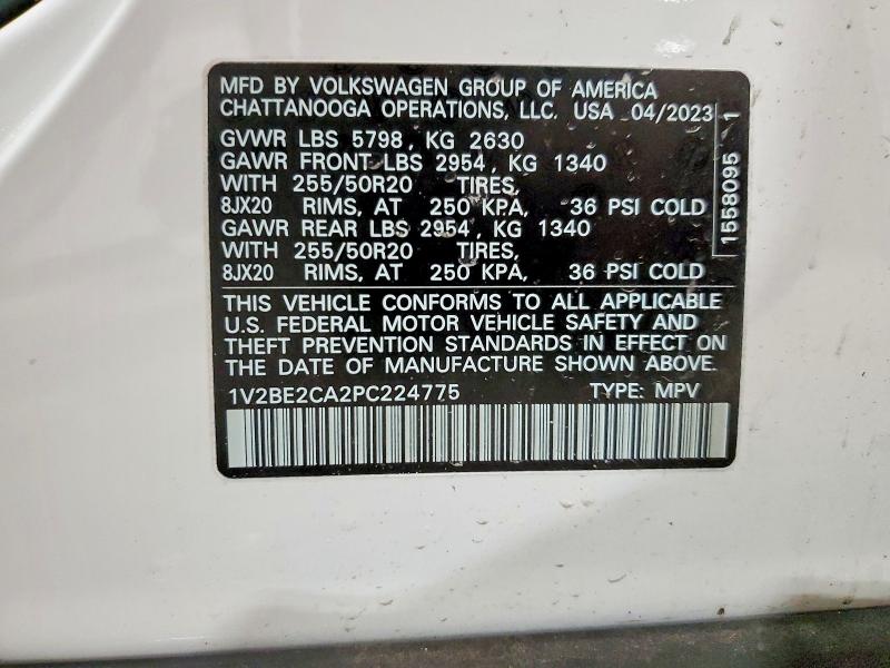 Aukcja sprzedaży 2023 Volkswagen Atlas Cross Sport, vin: 1V2BE2CA2PC224775, numer aukcji: 73085405
