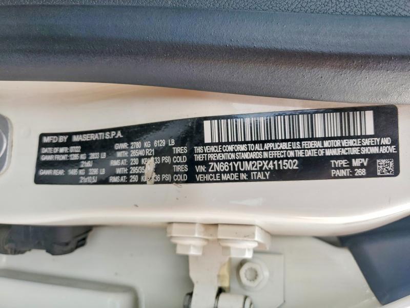 74483085 :رقم المزاد ، ZN661YUM2PX411502 vin ، 2023 Maserati Levante مزاد بيع