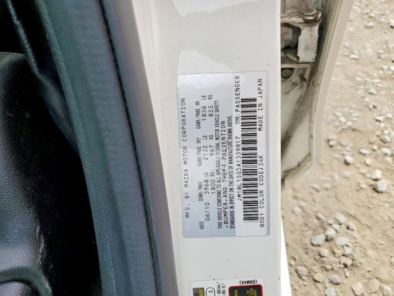 2010 Mazda 3 მანქანა იყიდება აუქციონზე, vin: JM1BL1SG5A1339817, აუქციონის ნომერი: 74141995