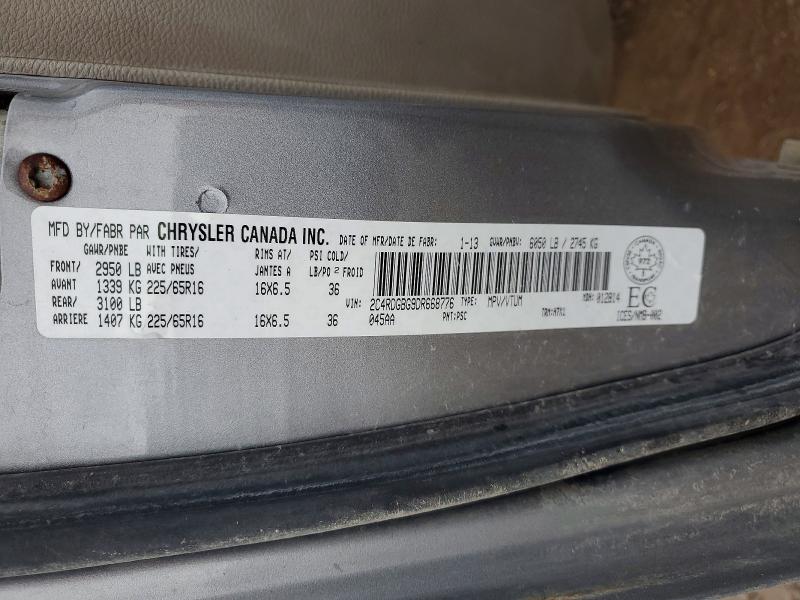 98606655 :رقم المزاد ، 2C4RDGBG9DR668776 vin ، 2013 Dodge Grand Caravan مزاد بيع