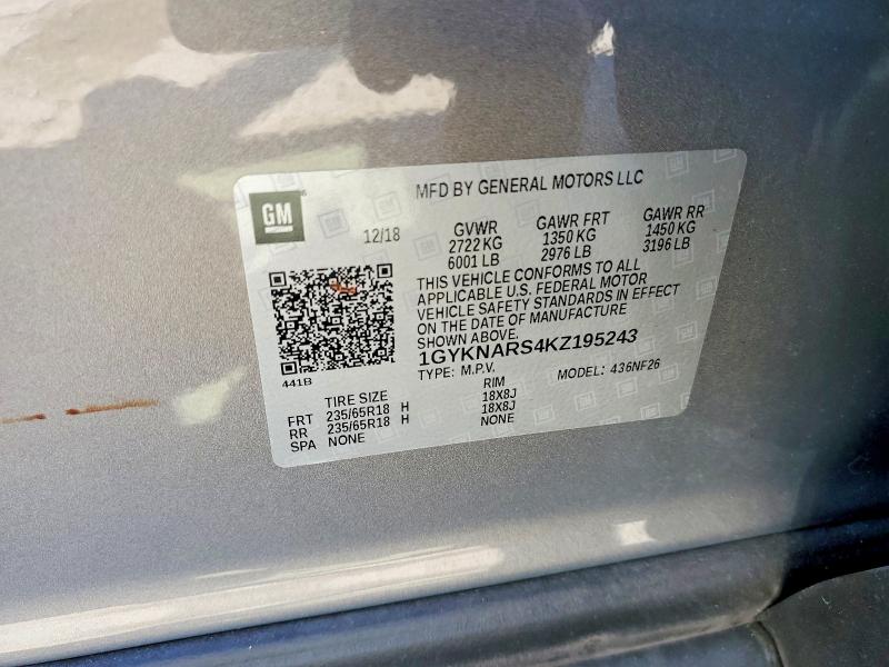 Aukcja sprzedaży 2019 Cadillac Xt5, vin: 1GYKNARS4KZ195243, numer aukcji: 73494555
