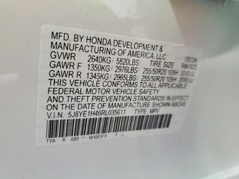 Aukcja sprzedaży 2024 Acura Mdx Techno, vin: 5J8YE1H46RL035611, numer aukcji: 73495495