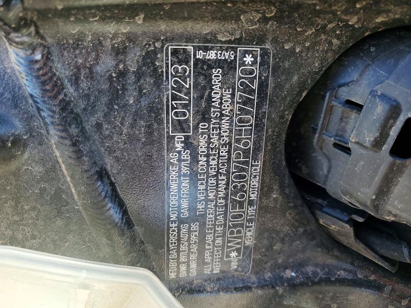 99459275 :رقم المزاد ، WB10E6307P6H07720 vin ، 2023 Bmw S 1000 مزاد بيع