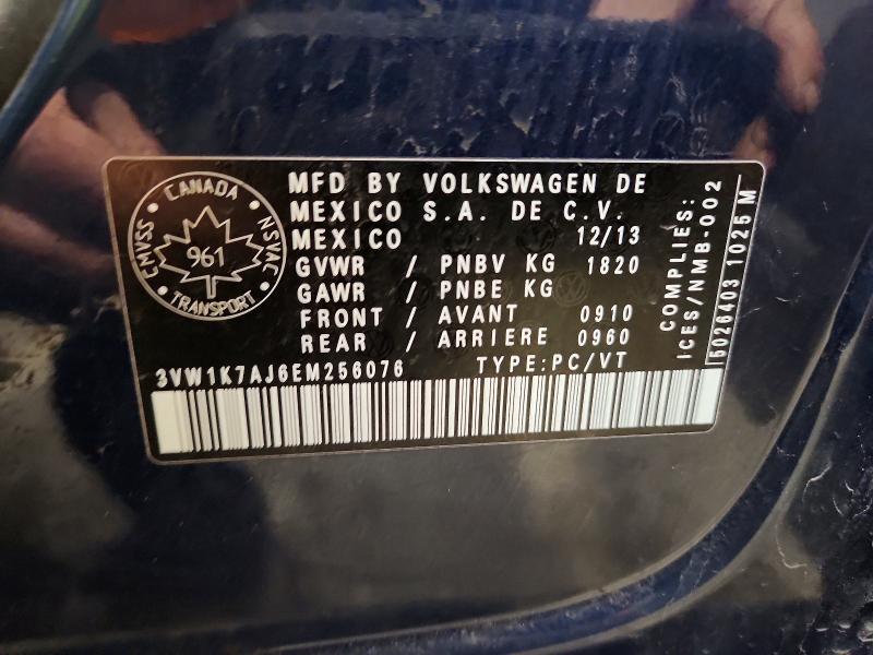 Aukcja sprzedaży 2014 Volkswagen Jetta Base, vin: 3VW1K7AJ6EM256076, numer aukcji: 74664085