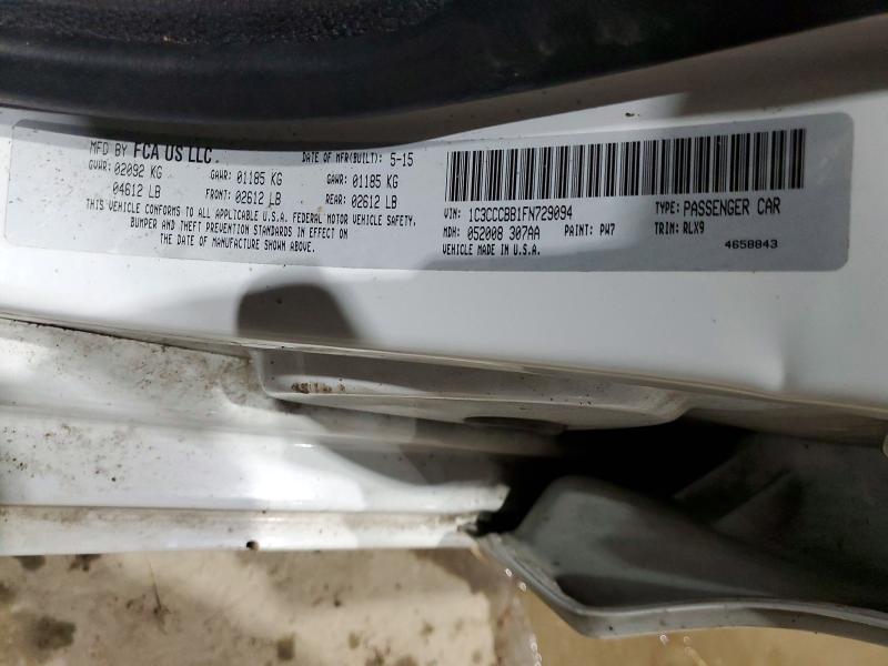 2015 Chrysler 200 მანქანა იყიდება აუქციონზე, vin: 1C3CCCBB1FN729094, აუქციონის ნომერი: 73164585