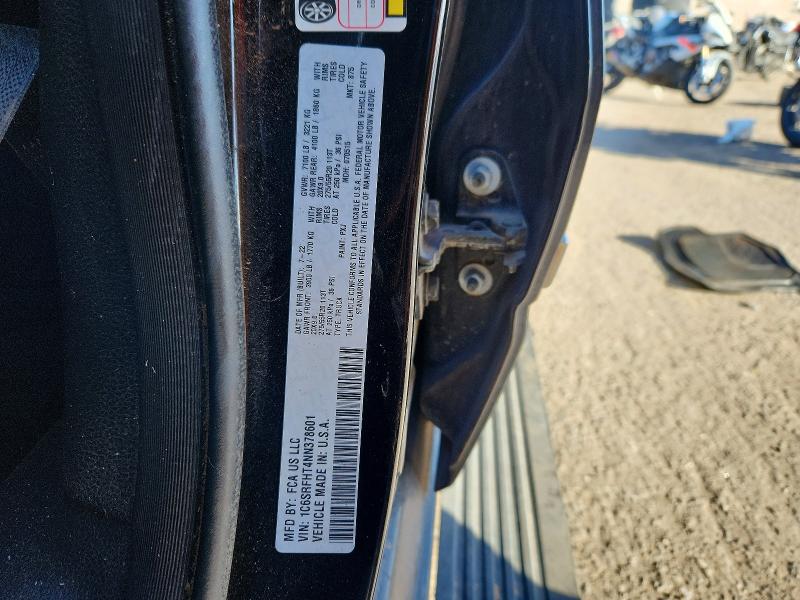 Aukcja sprzedaży 2022 Ram 1500, vin: 1C6SRFHT4NN378601, numer aukcji: 73269055