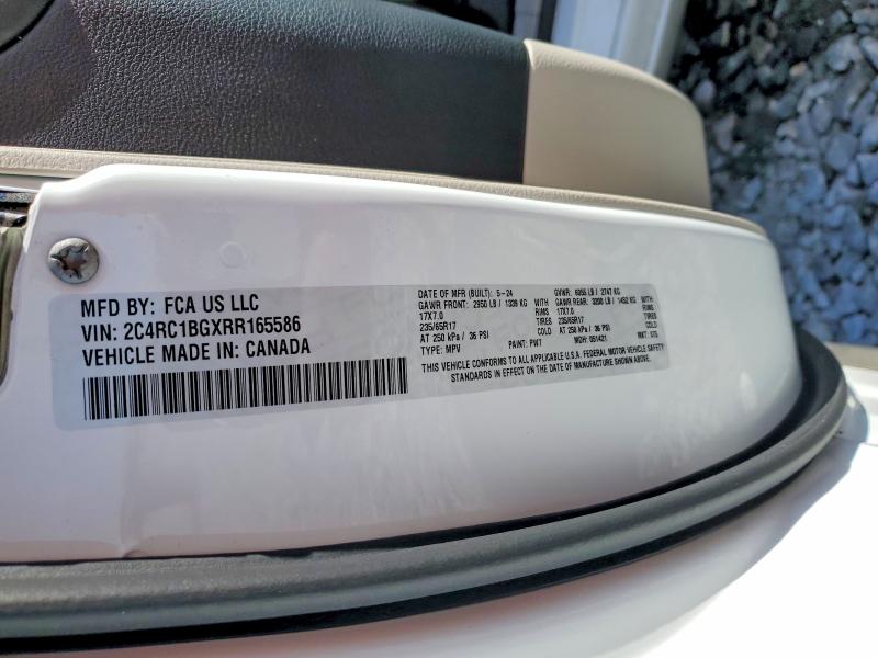 Продаж на аукціоні авто 2024 Chrysler Pacifica T, vin: 2C4RC1BGXRR165586, номер лоту: 74077895