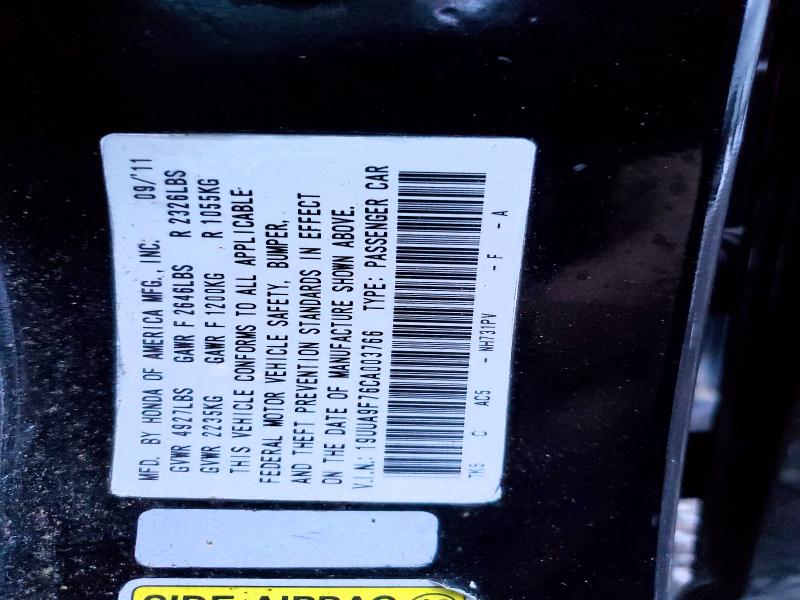 99503255 :رقم المزاد ، 19UUA9F76CA003766 vin ، 2012 Acura Tl مزاد بيع