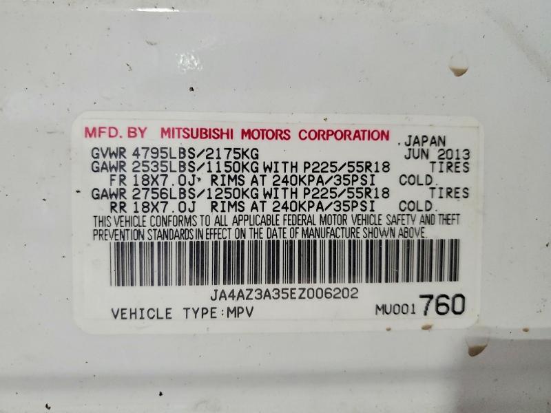 Продаж на аукціоні авто 2014 Mitsubishi Outlander, vin: JA4AZ3A35EZ006202, номер лоту: 72773635