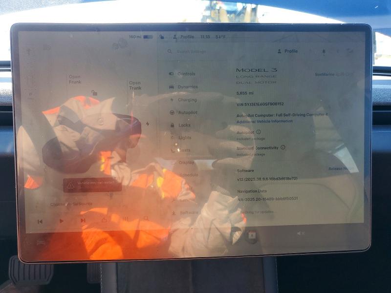 Продажа на аукционе авто 2025 Tesla Model 3, vin: 5YJ3E1EB0SF906152, номер лота: 97676695
