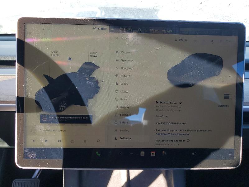 2023 Tesla Model Y მანქანა იყიდება აუქციონზე, vin: 7SAYGDEE8PF964614, აუქციონის ნომერი: 74671545