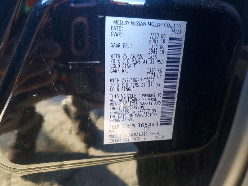 99572825 :رقم المزاد ، 5N1DL1FR7PC368443 vin ، 2023 Infiniti Qx60 Luxe مزاد بيع