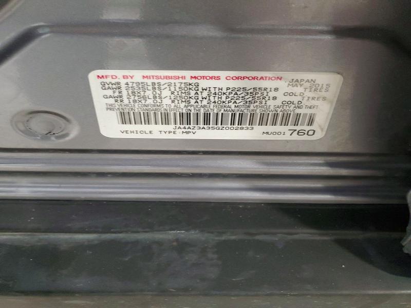 Aukcja sprzedaży 2016 Mitsubishi Outlander, vin: JA4AZ3A35GZ002833, numer aukcji: 75568445