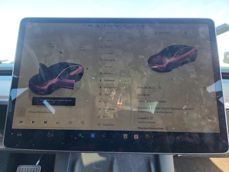 2023 Tesla Model 3 მანქანა იყიდება აუქციონზე, vin: 5YJ3E1EA6PF620577, აუქციონის ნომერი: 99730385