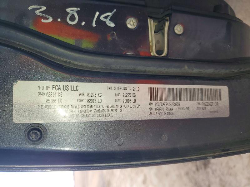 72434885 :رقم المزاد ، 2C3CCAEG4JH239956 vin ، 2018 Chrysler 300 مزاد بيع