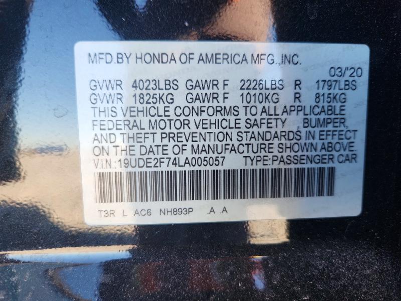 2020 Acura Ilx Premiu მანქანა იყიდება აუქციონზე, vin: 19UDE2F74LA005057, აუქციონის ნომერი: 75152205