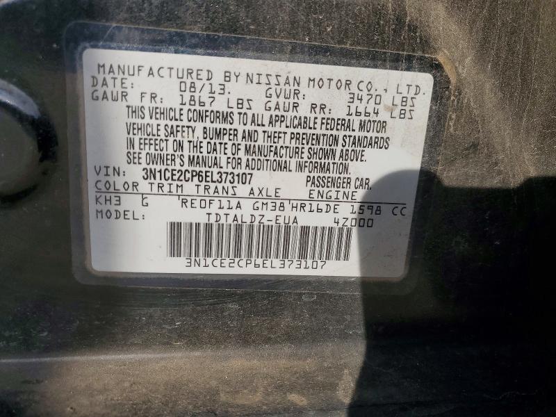 Aukcja sprzedaży 2014 Nissan Versa Note, vin: 3N1CE2CP6EL373107, numer aukcji: 72406345
