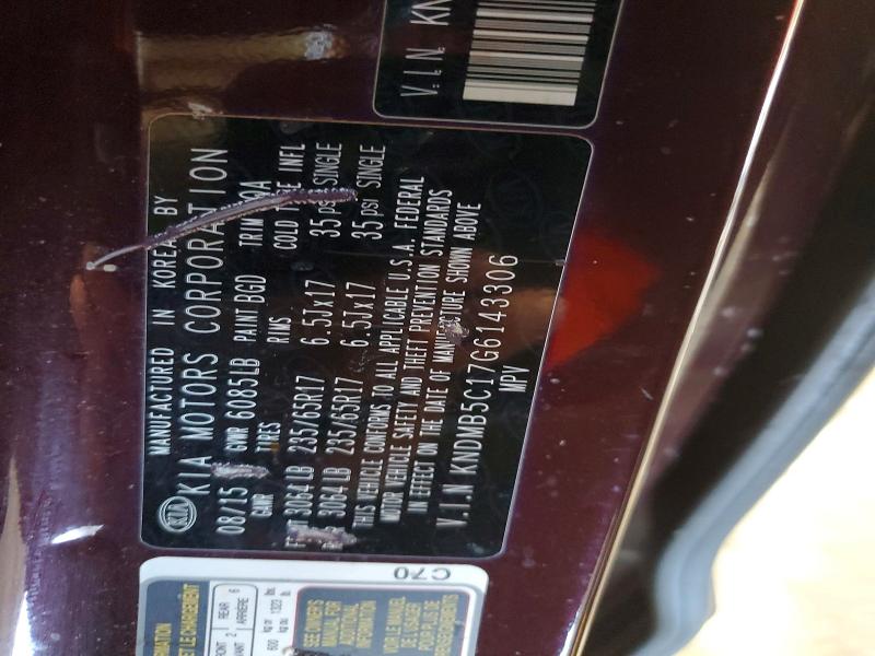 Aukcja sprzedaży 2016 Kia Sedona Lx, vin: KNDMB5C17G6143306, numer aukcji: 75118045