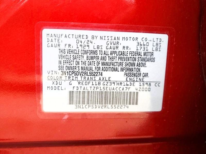 Продаж на аукціоні авто 2024 Nissan Kicks, vin: 3N1CP5DV2RL552274, номер лоту: 73044185